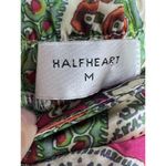 HalfHeart Satin Pants Women Sz M Paisley Kimono M Pull On Lounge White Size M Photo 1