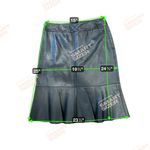 Etcetera  Black Leather Midi Skirt Photo 4