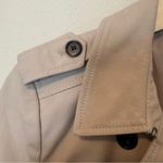 Ann Taylor  Trench Coat Double-Breasted Tan Beige Brown Cropped Jacket Size 10 Photo 3