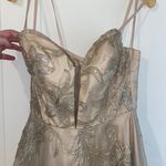 La Femme Gold Prom Dress Photo 4