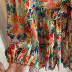 Women’s Medium COREY LYNN CALTER Multi Pleated Floral L/S Mini Wrap Dress Photo 3