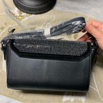 NWT Valentino Orlandi Studded Crossbody Bag flap front Retail $200 Black Photo 2
