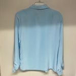 Jaclyn Smith  Sky Blue Satin Blouse Photo 3