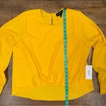 Fifteen Twenty NEW Blouson Crepe Top Mustard Blouse Photo 9
