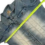 Vintage CREST JEANS Denim Jean Jacket Crochet Details Blue Size XXL Photo 12