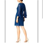 Connected Apparel Dark blue sparkly lace midi dress three quarter sleeve never worn Photo 2