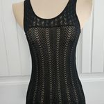 ZARA  Black Viscose Open Knit Tank Top Stretch Soft Sz S Photo 0