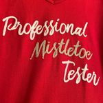 Cacique Christmas Holiday Mistletoe Embroidered Red Sleep Shirt - size 14/16 Photo 1