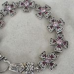 Premier Designs Premier Design Silver Cross Bracelet and Earrings Set Valerie with Purple Stones Photo 3