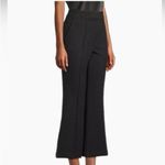 Milly NWT  Black Bouclé Flared Cropped‎ Ankle Dress Pants Size 8 Photo 10