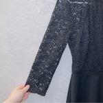 City Vibe Black 3/4 Sleeve Lace Mini Fit & Flare Dress size 1 Photo 1