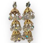 Laguna Vintage AB Chandelier Dangle Beaded Clip on Earrings Photo 1