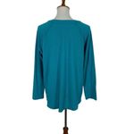 Wildfox  Blue Vneck Top Medium Long Sleeve Lightweight Lounge Photo 2