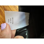 Colleen Lopez Black Faux Leather Midi Pencil Skirt with Slit Medium NWT Photo 11