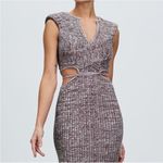 Self-portrait Pinot Space Dye Sleeveless Ribbed Cutout Midi Dress size Large Photo 1