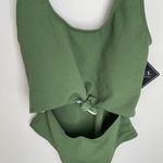 Zaful NWT  Green One Piece Cutout Ribbed Swimsuit (US 4 / S) Photo 1