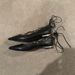 ALDO  Ballet Black Alize Pointed Toe Lace-Up Flats Photo 5