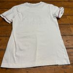 Adidas White Crew Neck Short Sleeve T Shirt Red Blue Logo Women Size S Photo 3