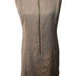 Rafaella Vintage wool sheath gray taupe front zip accent sheath career dress Siz Photo 0