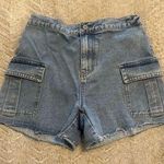 Denim Blue Women's Cargo Shorts Size M Photo 0