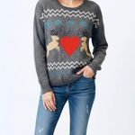 Aeropostale Christmas Sweater Reindeer Holiday Grey S Photo 0