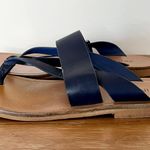 Vince Navy Leather Sandals Photo 0