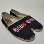 Circus by Sam Edelman  LENI BEACH BABE BLACK ESPADRILLE SLIP ON FLATS 7.5 Photo 1