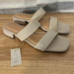 Joie ‎ Nolita Beige Linen Square Toe Sandals Size 9.5 Photo 0