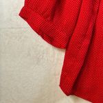 Carolina belle  Red Polka Dot V Neck Button Front Tunic Top Blouse Women Plus Photo 7