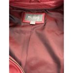 wilson's leather  Red Genuine Leather Jacket Womens Size L Zip Front Collared Photo 3