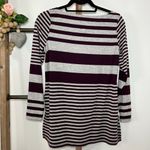 Sunday Grey Burgundy Striped‎ Long Sleeved Shirt Size X Small Purple Photo 2