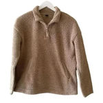 Skechers  Boxy Sherpa Fleece Pullover Sweater Sweatshirt Long Sleeves SZ S # 1762 Photo 0