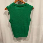 Poof! Poof ugly Christmas holiday sweater gnome vest snowflakes green Photo 2