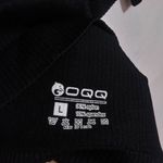 OQQ Black Ribbed Mock Neck Long Sleeve Tummy Control Mini Dress Classic Size L Size L Photo 5