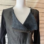 Michael Stars  Black Genuine Leather Jacket Size Medium Photo 7