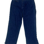Maeve by Anthropologie Denim High Rise Petal Pusher Jeans Ruffle Detail Size 31 Photo 0