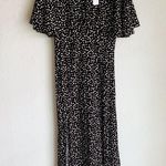 Topshop Austin abstract polka dot angel sleeve midi dress NWT Black Sz 6 Photo 2