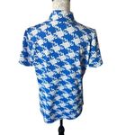 Ibkul Womens Golf Polo Top Shirt Blue White Colorful Athletic Large Photo 2
