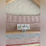 Wonderly Striped Knit Fringed Cardigan Duster NWT Photo 2