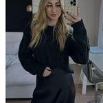 Free People Cutting Edge Cotton Cable Sweater in Black Size X-Large Photo 10