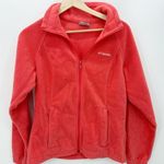 Columbia  Jacket Women MEDIUM Salmon Pink Fleece Full Zip Long Sleeve Photo 8