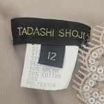Tadashi Shoji  Embroidered Sequin Lace‎ Sand Beige Cocktail Dress Size 12 Photo 5