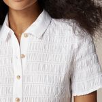 J.Crew  Smocked button-up shirt in cotton-blend voile size M Photo 2