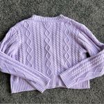 Woven Heart lavender y2k crop top + cardigan set Photo 3