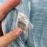 Ann Taylor women's blue long sleeve boat neck loose relaxed stretch casual shirt Photo 3