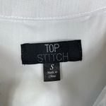 Top Stitch White & Navy Crinkled Embroidered Mini Dress Blue Photo 2