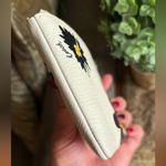 Coach Authentic Leather floral zip card wristlet Photo 7