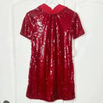 STAUD NWT Mini Ilana Dress Poinsettia Sequins Size XS Photo 5