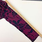 Soma  Purple Black Floral Ultra Soft Stretch Twist Detail Dress [Size‎ Large] Photo 4