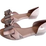 Melissa  Seduction V, Beige, Open Toe, Jelly Shoes w/ Bows, Sz 9 Photo 3